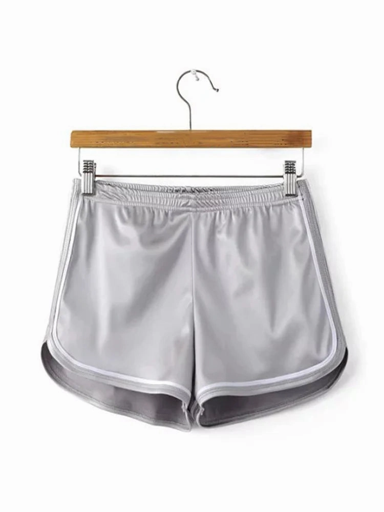 New Women Shorts Summer Silk Slim Beach Casual White Edge Shorts