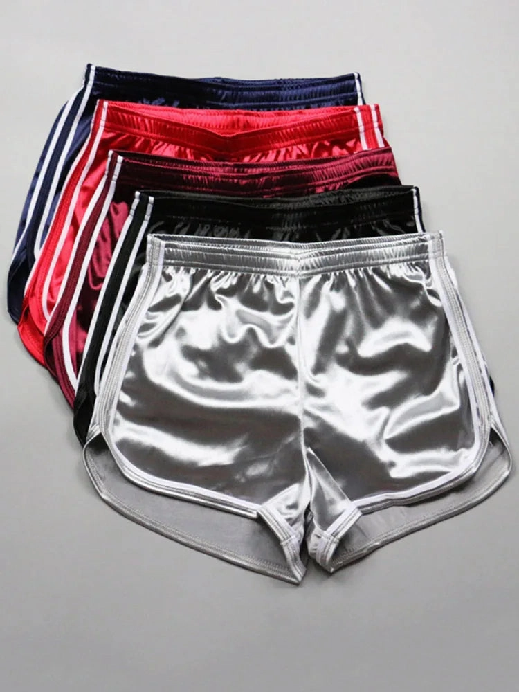 New Women Shorts Summer Silk Slim Beach Casual White Edge Shorts
