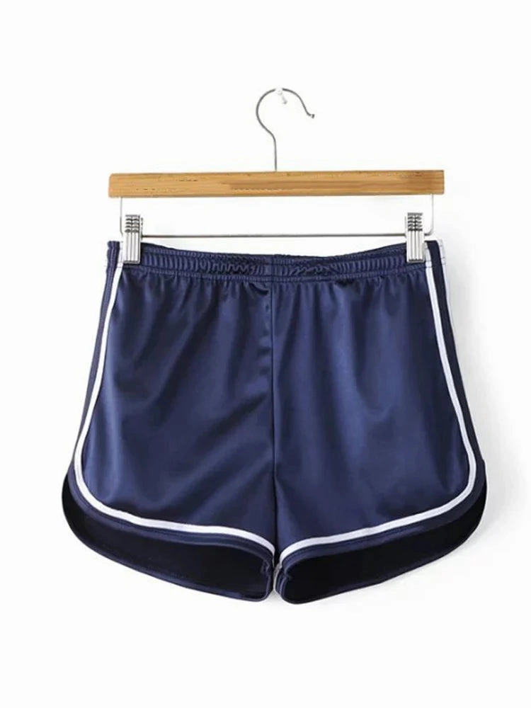 New Women Shorts Summer Silk Slim Beach Casual White Edge Shorts