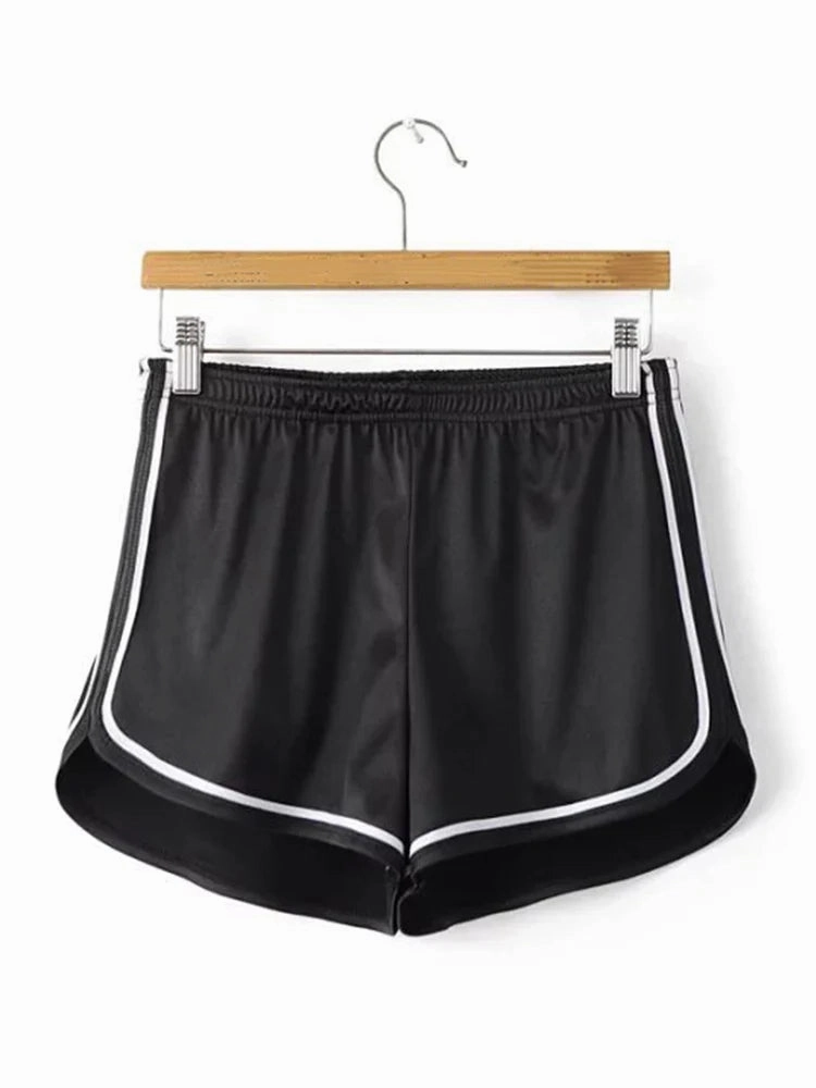New Women Shorts Summer Silk Slim Beach Casual White Edge Shorts