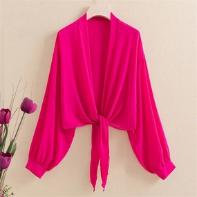 New Women Summer Kimono Cardigan Mesh Transparent Blouse