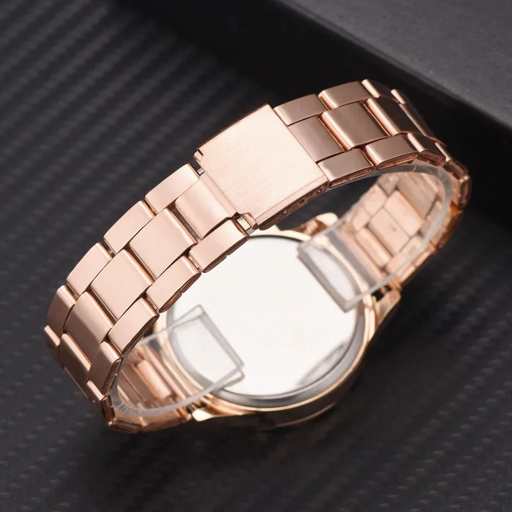New Women Watches Reloj Mujer Rose Gold Luxury Wrist Watch