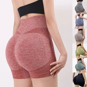 New Women Yoga Shorts High Waist Workout Lift Butt Fitness