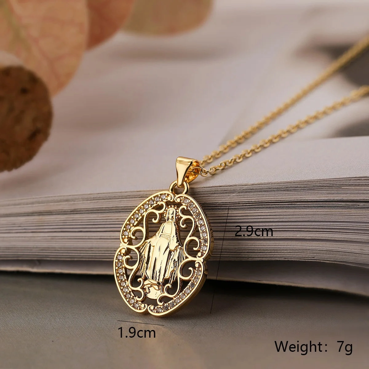 NEWBUY High Quality Women's Religious Jewelry Virgin Mary Pendant Necklace