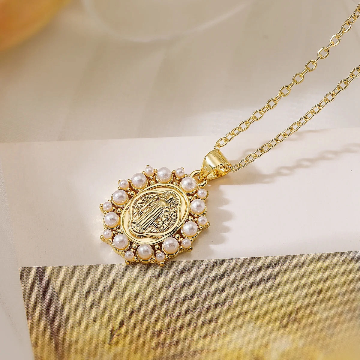 NEWBUY High Quality Women's Religious Jewelry Virgin Mary Pendant Necklace