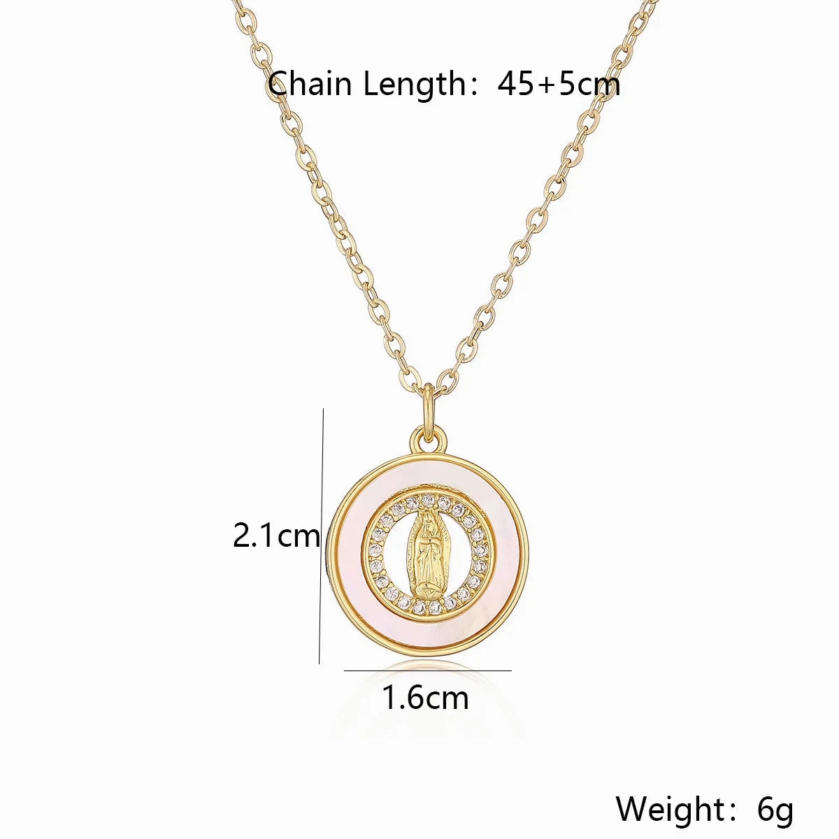NEWBUY High Quality Women's Religious Jewelry Virgin Mary Pendant Necklace