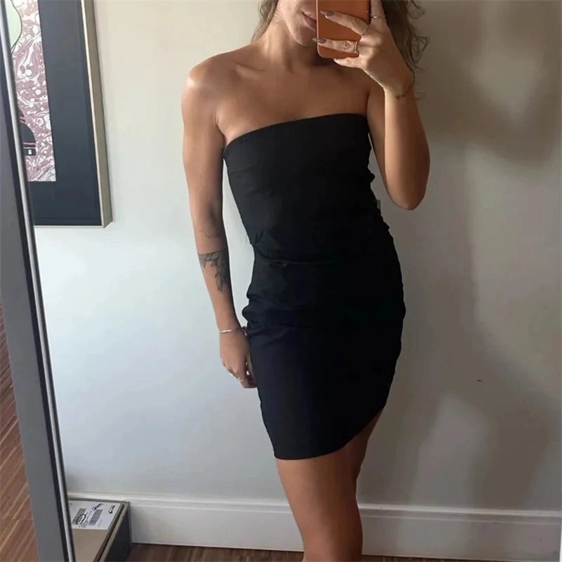 Off Shoulder Mini Dress Women Blue Black White Bodycon Summer Sexy Party Dresses