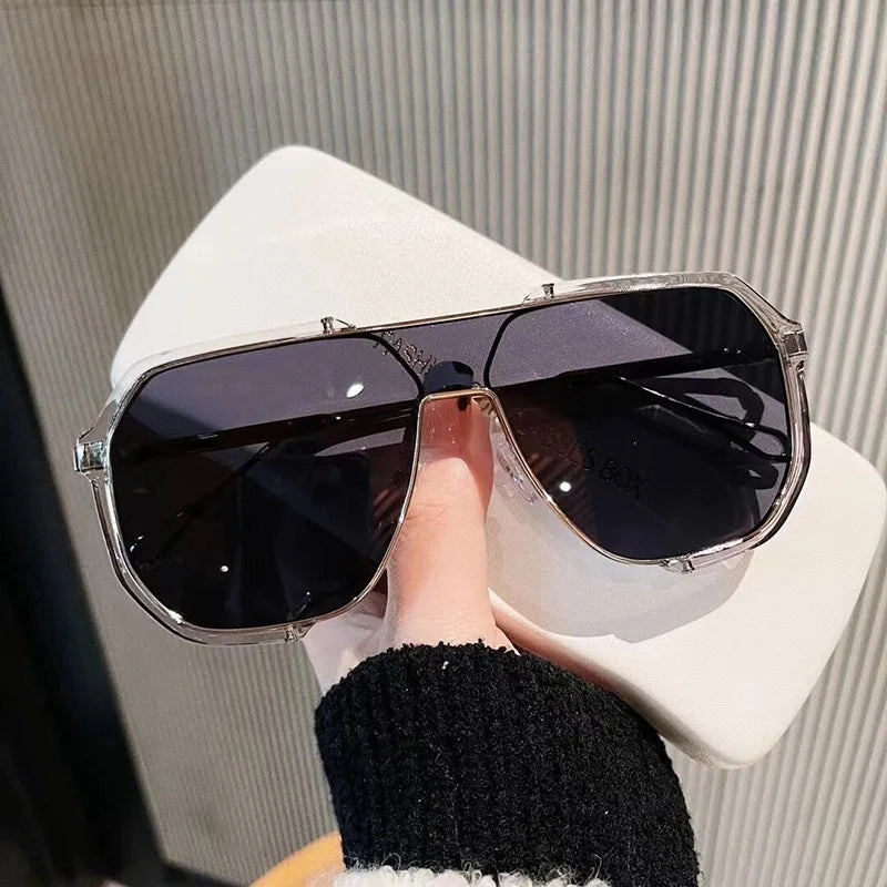 Oversized Sunglasses Women Unique One Piece Fashion UV400