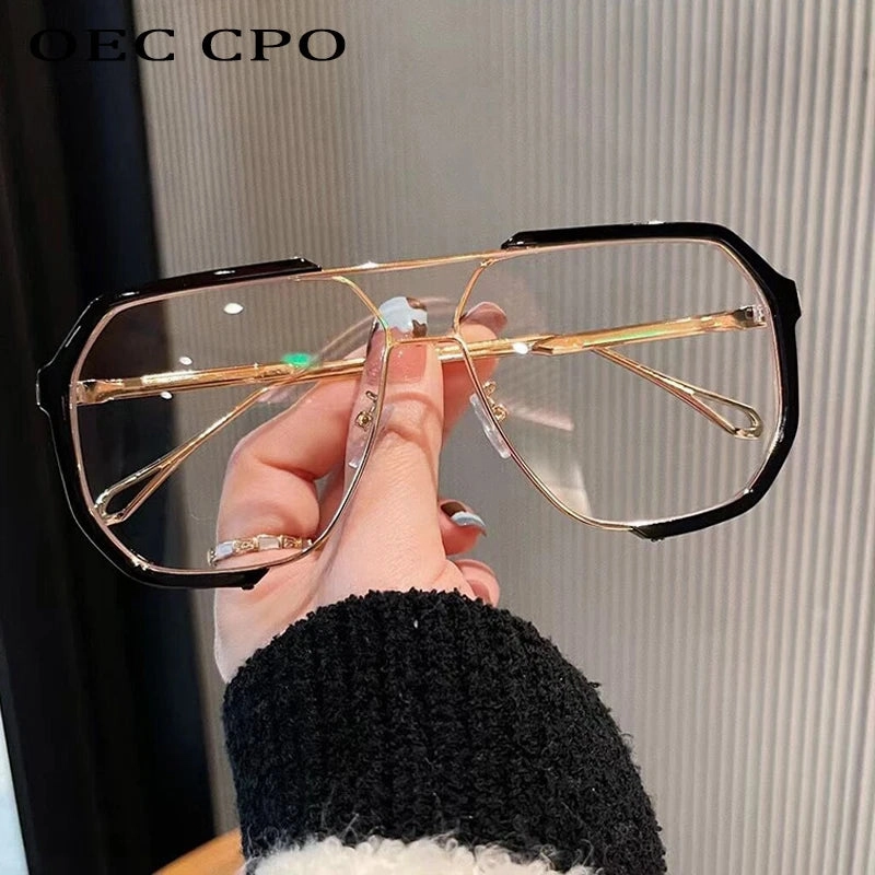 Oversized Sunglasses Women Unique One Piece Fashion UV400