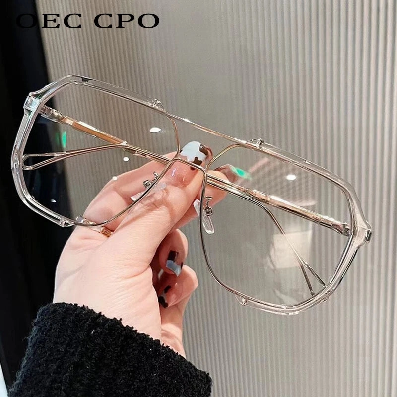 Oversized Sunglasses Women Unique One Piece Fashion UV400