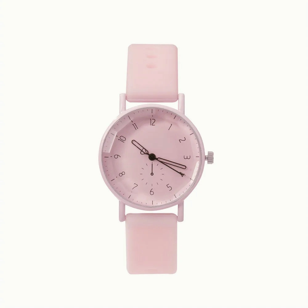 Pink Digital Simple Women Dresses Fashion Casual Watch