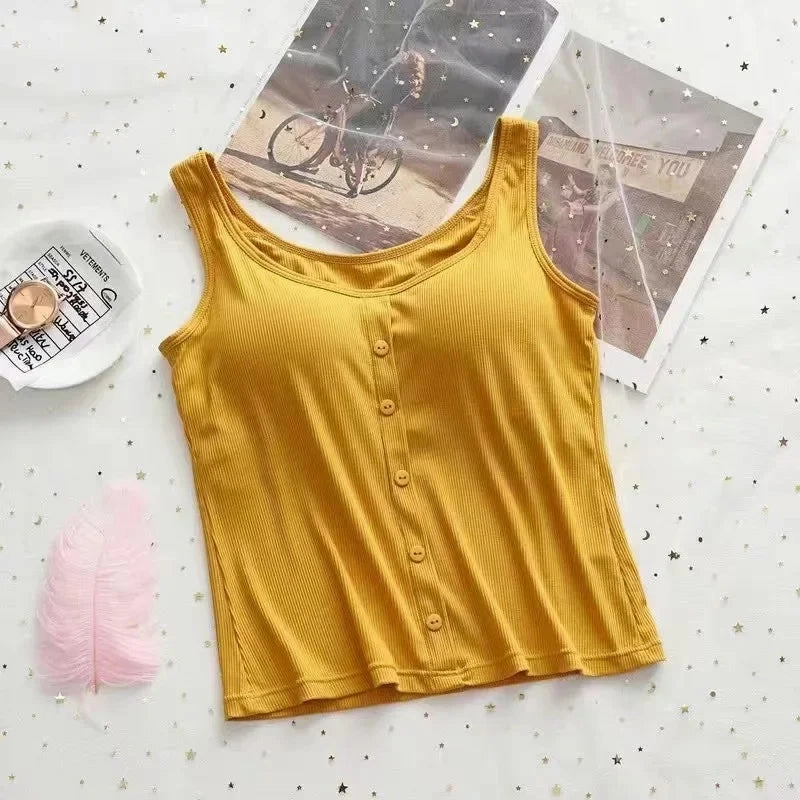 Plus Size Modal Camisole Top for Women M-3XL | Soft, Comfortable Tank with Chest Pad | Perfect Fit for All Seasons