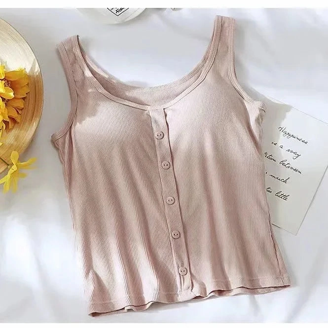 Plus Size Modal Camisole Top for Women M-3XL | Soft, Comfortable Tank with Chest Pad | Perfect Fit for All Seasons
