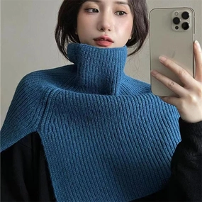 Pullover Scarf Knitted Shawl Winter Scarf Warm Turtleneck
