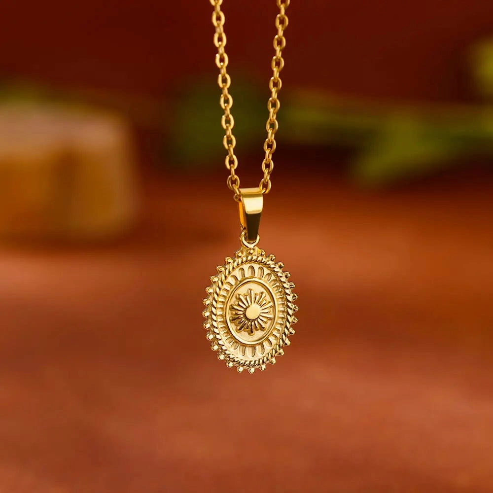 Punk Gold Heart Pendant Necklace for Women Y2K Choker