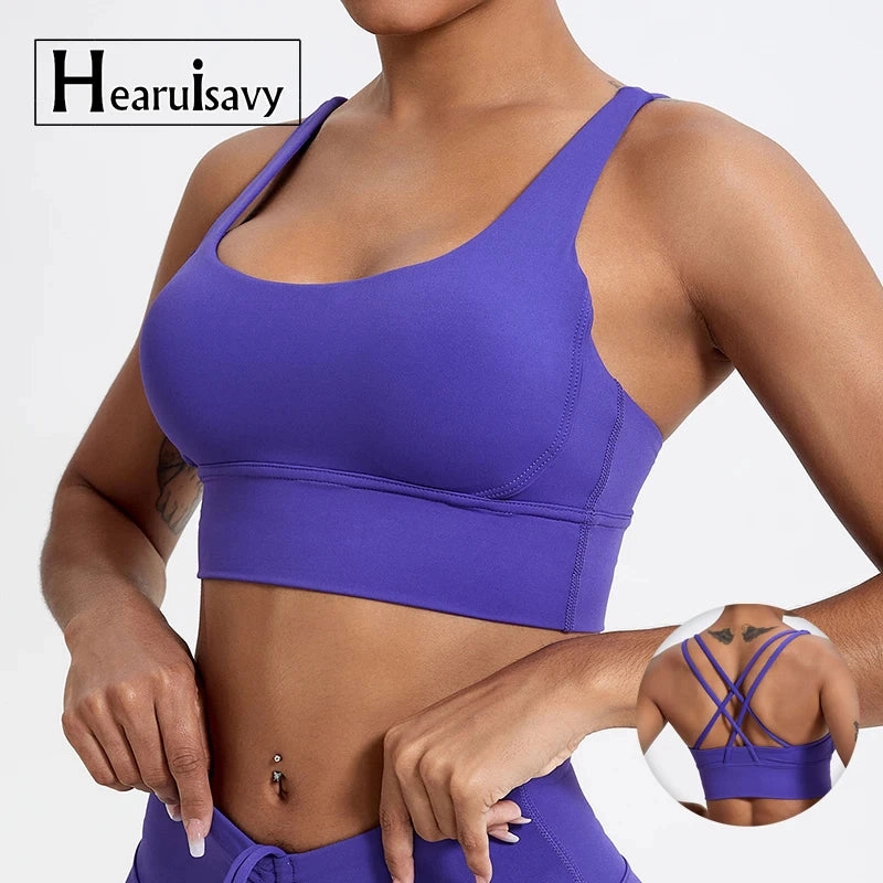 Push Up Sports Bra Gym Top Women Yoga Crop Top Shockproof