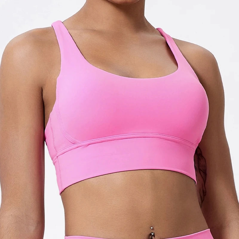 Push Up Sports Bra Gym Top Women Yoga Crop Top Shockproof