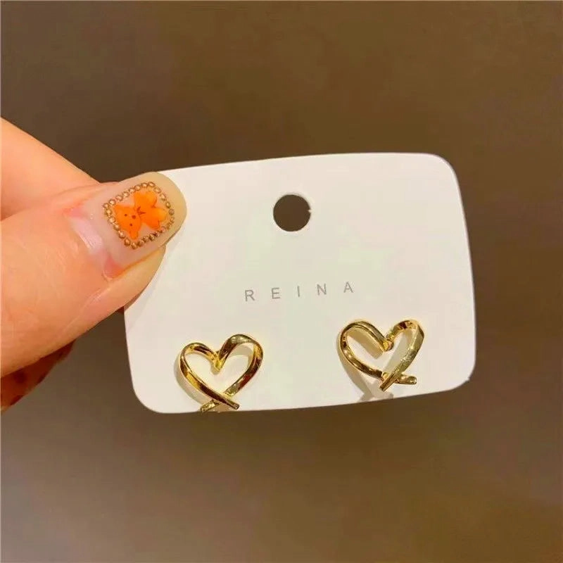 Quality Cute Heart Earrings For Women Jewelry Charm Princess