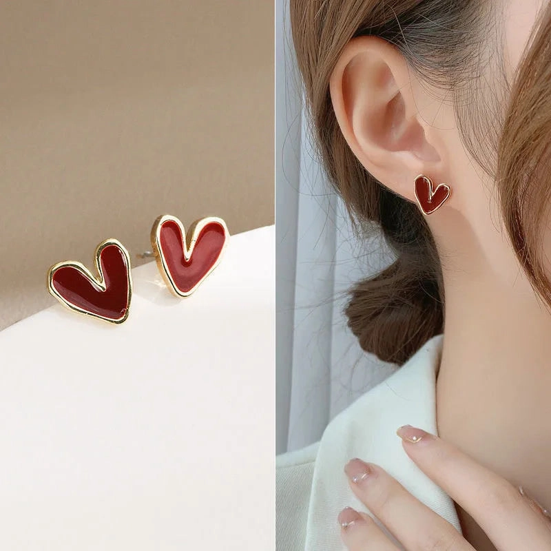 Quality Cute Heart Earrings For Women Jewelry Charm Princess