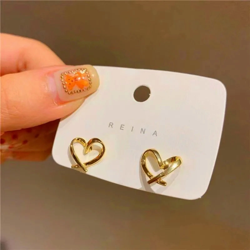 Quality Cute Heart Earrings For Women Jewelry Charm Princess