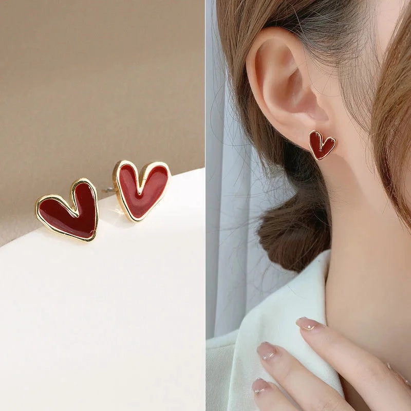 Quality Cute Heart Earrings For Women Jewelry Charm Princess