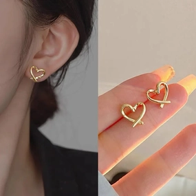 Quality Cute Heart Earrings For Women Jewelry Charm Princess