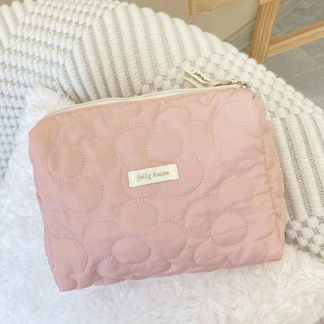 Quilted Cotton Ladies Travel Storage Bag Retro Cherry Design