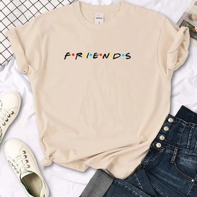 Quirky Creative Letter Print T-Shirt for Women - Casual Japan Harajuku Style, Loose Fit, Fun Summer Tee in 12 Vibrant Colors