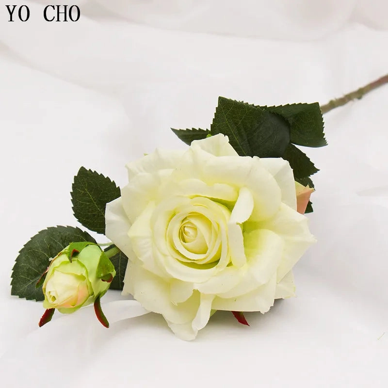 Real Touch Rose Christmas Decorations for Home Silk Flowers