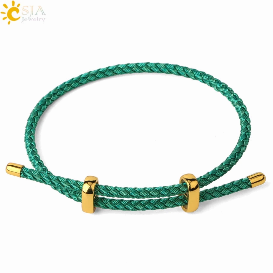 Red Black Steel Wire Adjustable Bangles Expandable Handmade Braided Rope Bracelet Couple Bracelets for Women Men Jewelry G434