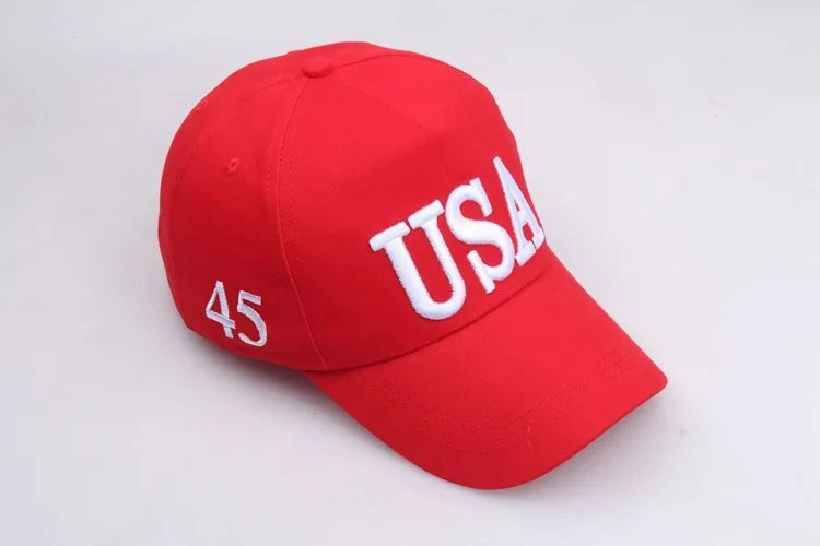 Red President Election Peaked Baseball Cap 3D USA Hat for Men Women
