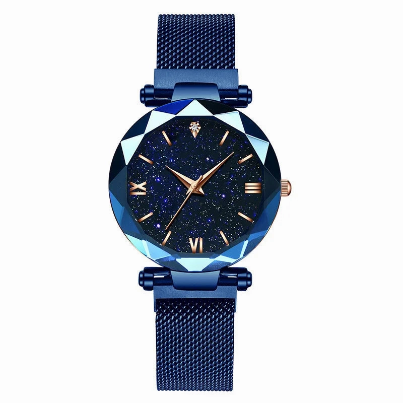 Reloj Mujer Luxury Starry Sky Women Watches Magnetic Mesh Belt Band Watch Fashionable Dress Wristwatch for Elegant Style
