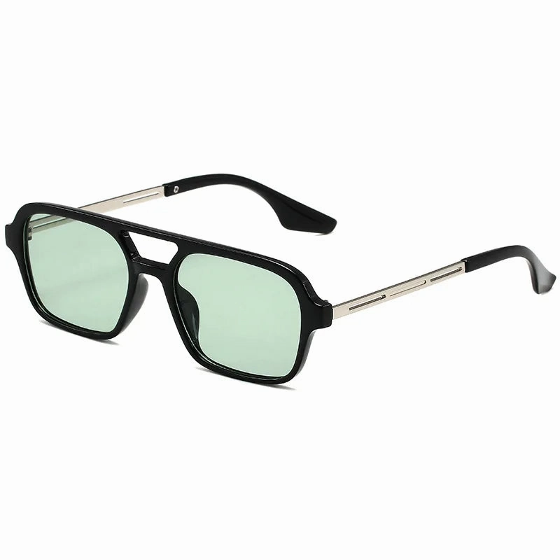 Retro Double Bridges Women Pilot Sunglasses Pink Gradient