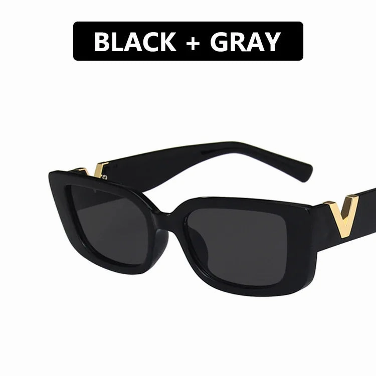 Retro Rectangle Sunglasses Women Vintage Small Frame Style