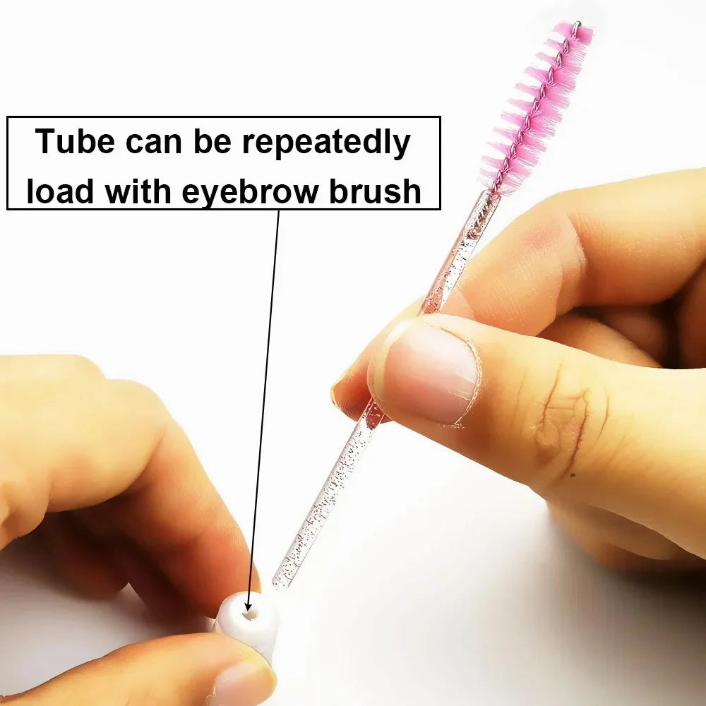 Reusable Eyelash Brush Tube 40pcs Diamond Wands Set Sparkling