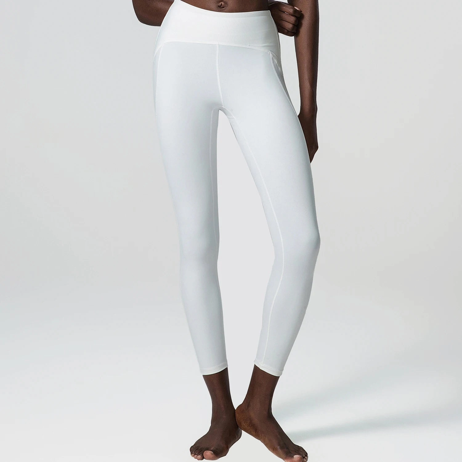 Rib Sporty Leggings High Waist Tummy Control Fitness Pants