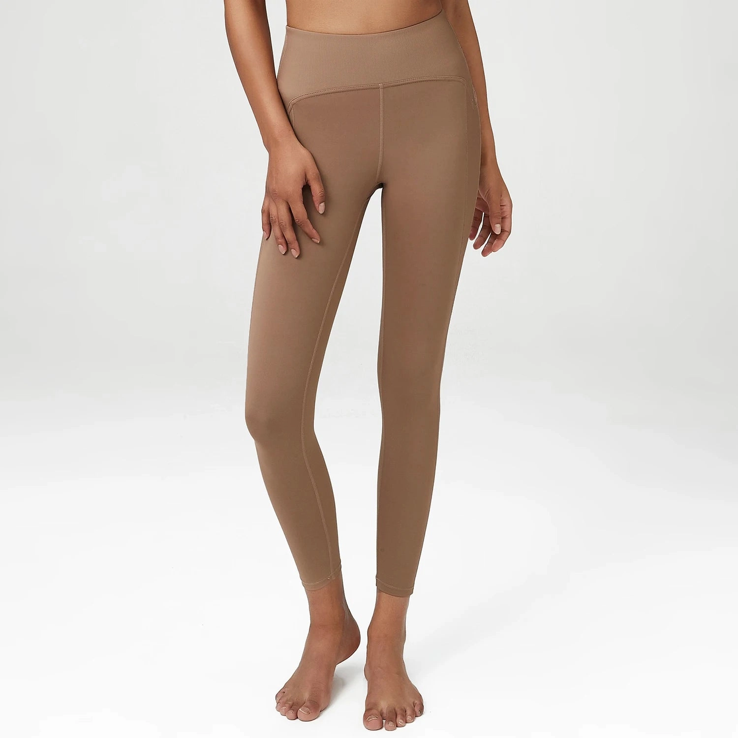 Rib Sporty Leggings High Waist Tummy Control Fitness Pants