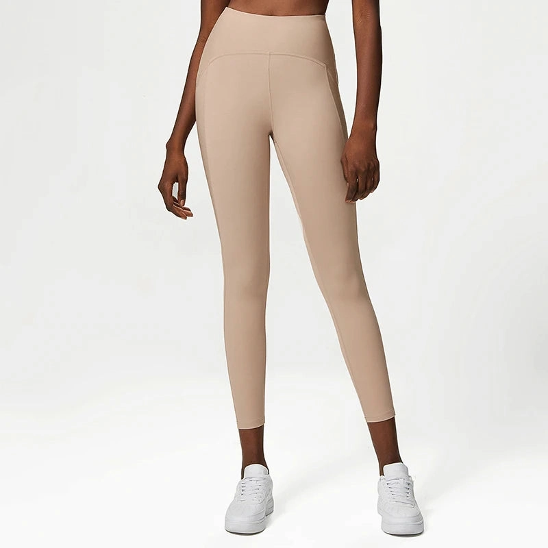 Rib Sporty Leggings High Waist Tummy Control Fitness Pants
