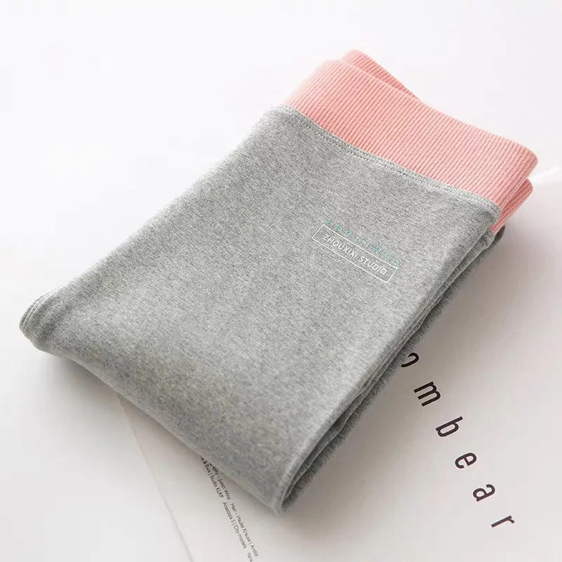 Ribbed Leggings For Women High Waist Warm Cotton Pants