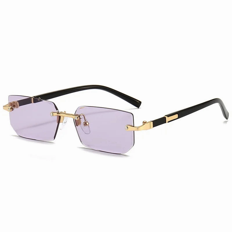 Rimless Sunglasses Rectangle Fashion Popular Shades For Summer