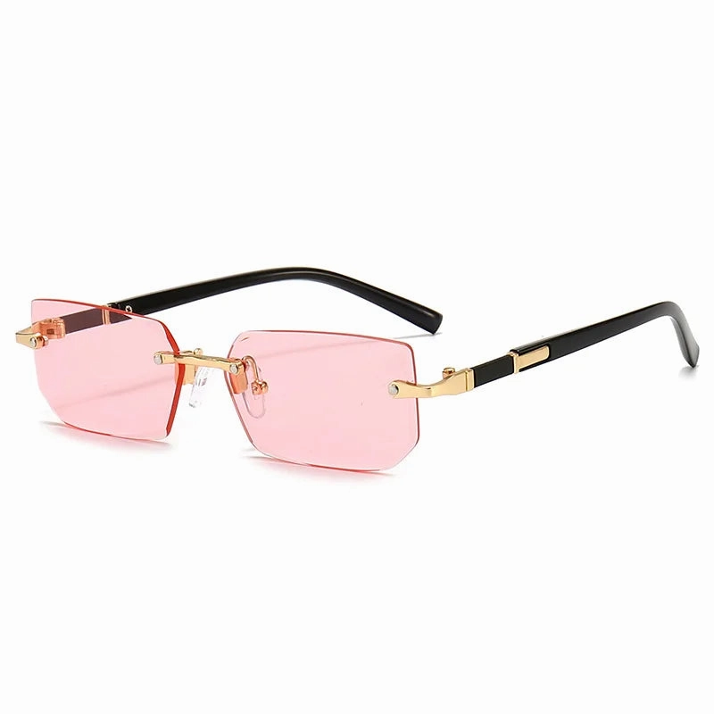 Rimless Sunglasses Rectangle Fashion Popular Shades For Summer