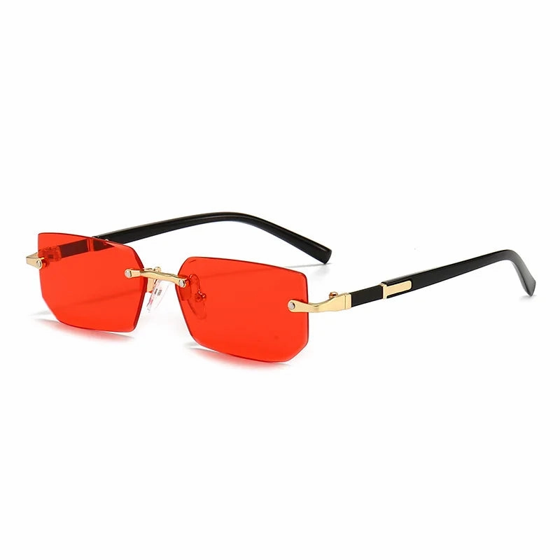 Rimless Sunglasses Rectangle Fashion Popular Shades For Summer
