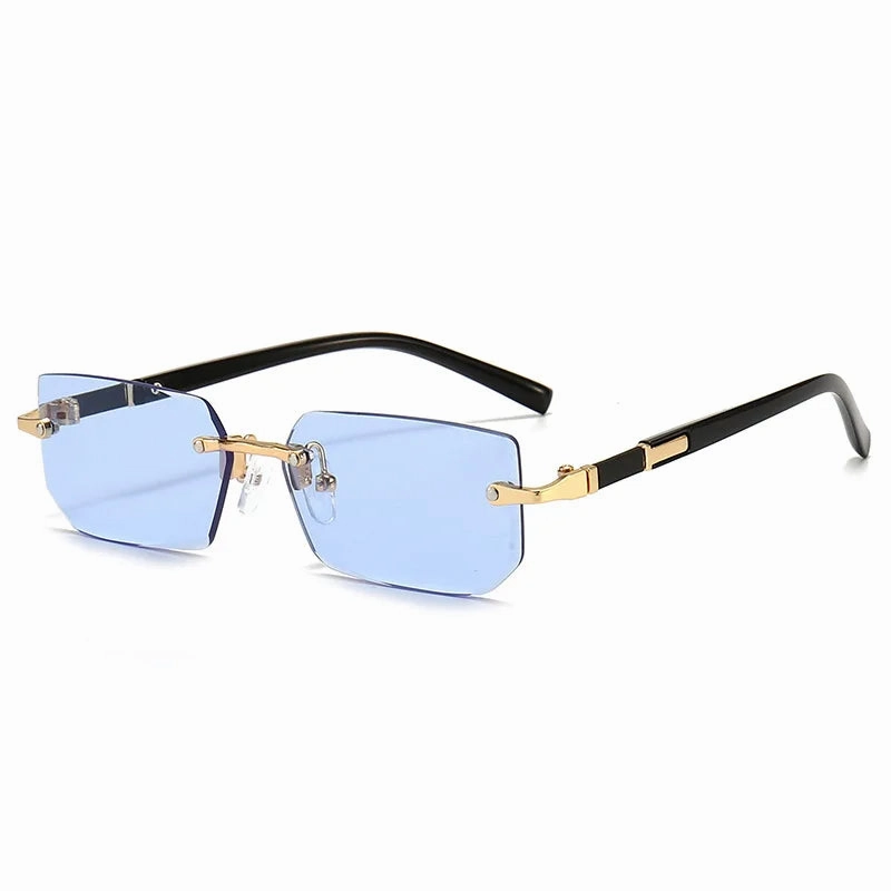 Rimless Sunglasses Rectangle Fashion Popular Shades For Summer