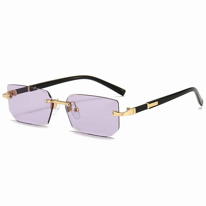 Rimless Sunglasses Rectangle Fashion Popular Shades For Summer