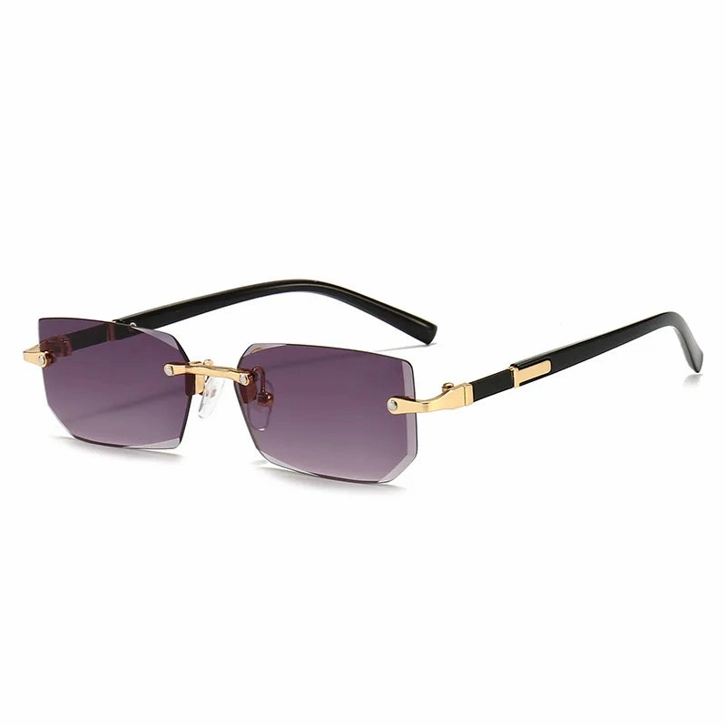Rimless Sunglasses Rectangle Fashion Popular Shades For Summer