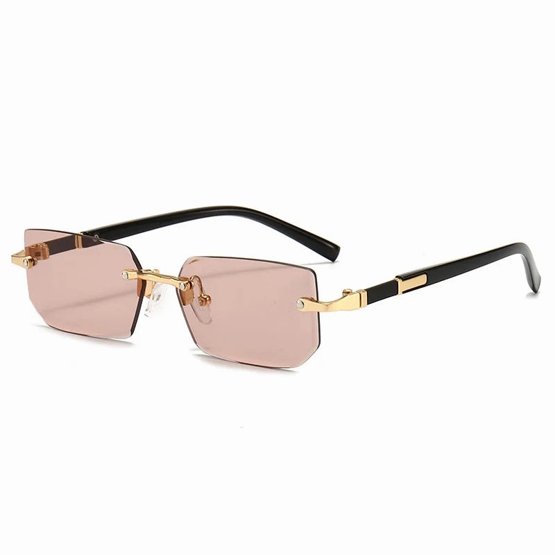 Rimless Sunglasses Rectangle Fashion Popular Shades For Summer
