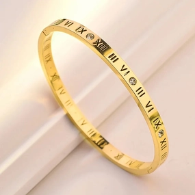 Roman Numerals Bracelet For Women Stainless Steel Luxury Fashion