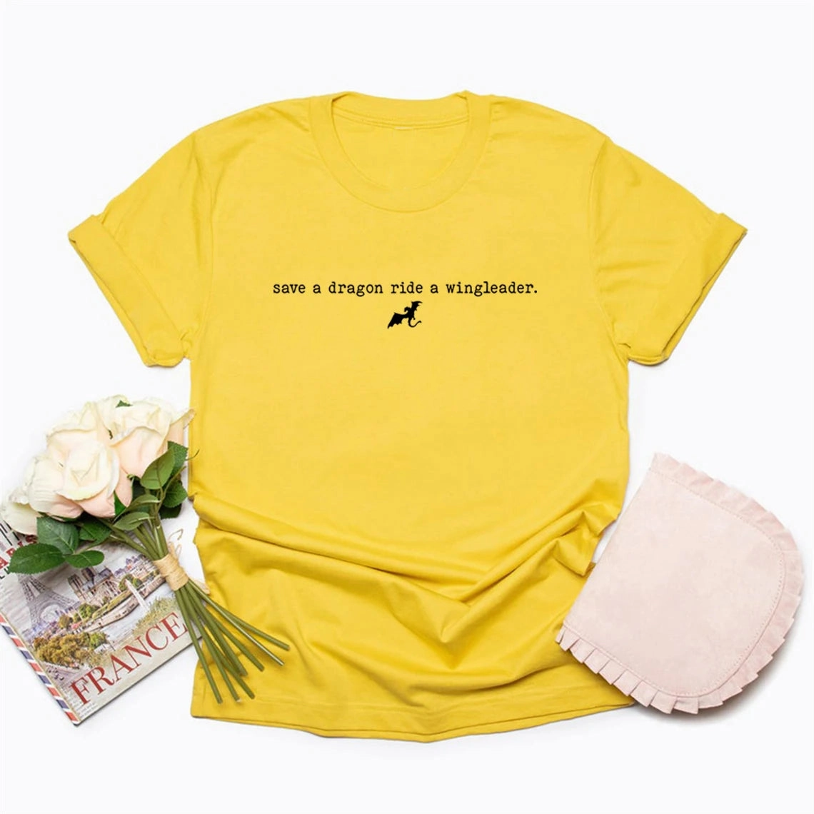 Save A Dragon Ride A Wingleader T Shirt Men Women Short Sleeve Fantasy Novel Tee Casual Fashion