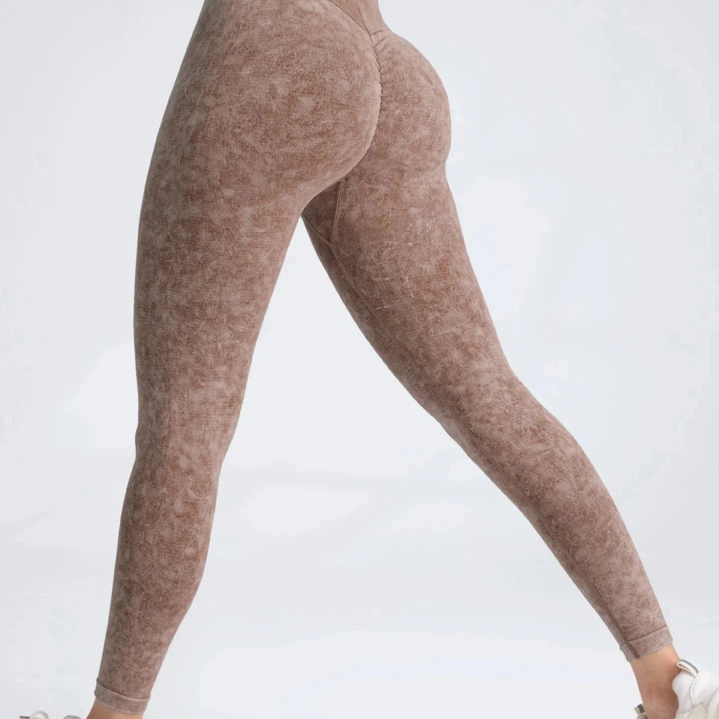 Seamless High Waist Yoga Pants Stretchy Peach Lifting Fit
