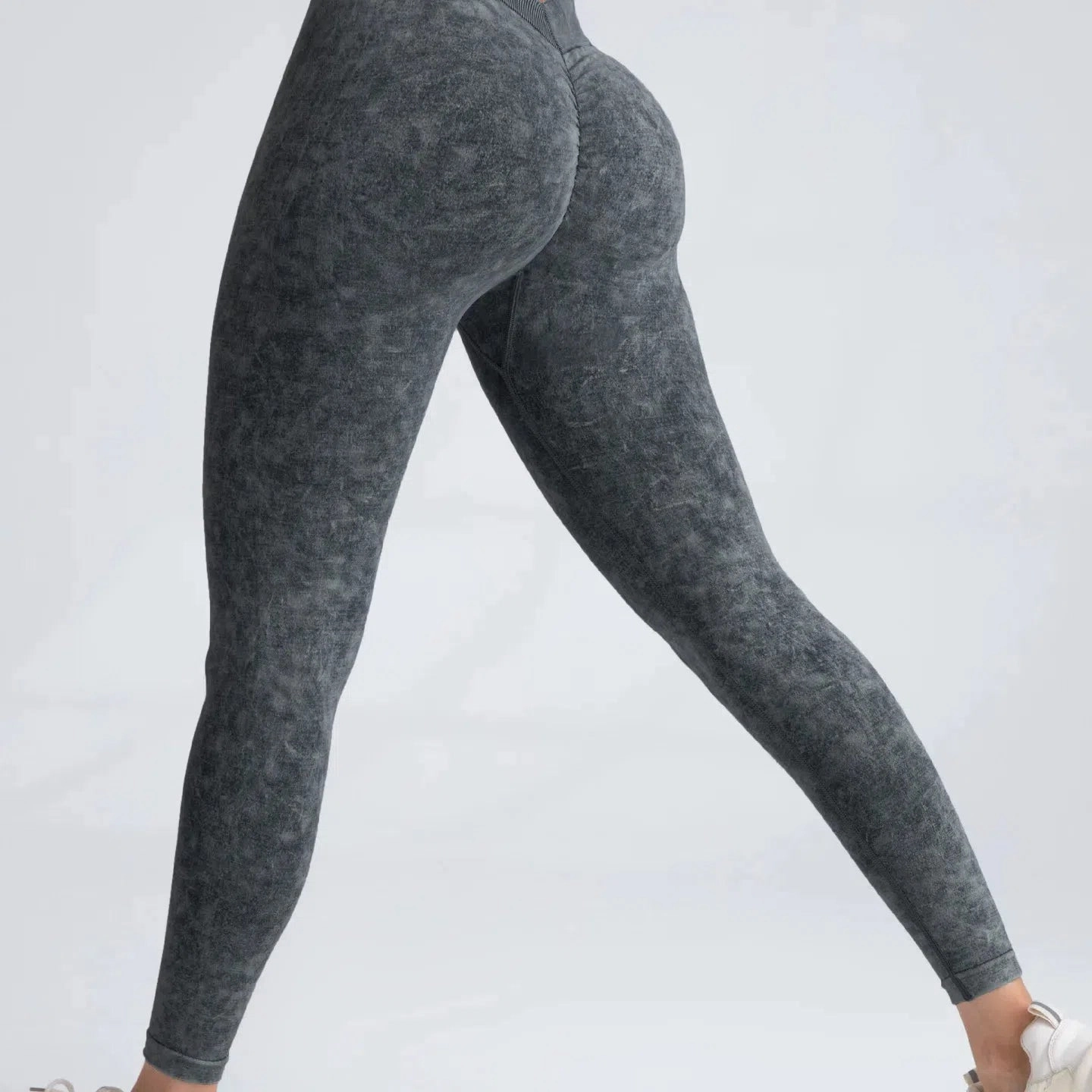 Seamless High Waist Yoga Pants Stretchy Peach Lifting Fit